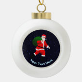 Santa Claus Keramische Bal Ornament (Voorkant)
