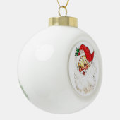 Santa Claus Keramische Bal Ornament (Links)