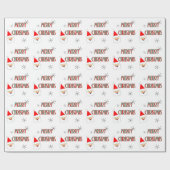 santa claus , kerst midden eeuw cadeaupapier (Vlak)