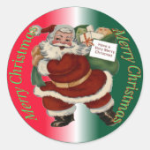 Santa Claus Kerst sticker (Voorkant)