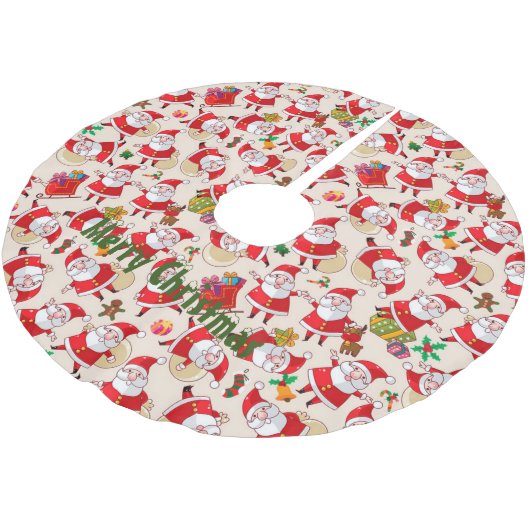 Santa Claus Kerstboom Rok (Gekanteld)