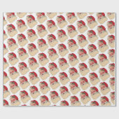 Santa Claus kerstcadeautje  Jolly Cadeaupapier (Vlak)