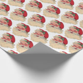 Santa Claus kerstcadeautje  Jolly Cadeaupapier (Hoek)