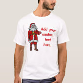 Santa Claus kerstCartoon, speciaal aangepast T-shirt (Voorkant)