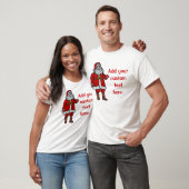 Santa Claus kerstCartoon, speciaal aangepast T-shirt (Unisex)