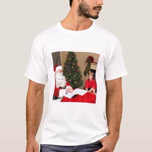 Santa Claus kerstfeestay Homework Bizarre Odd T-shirt (Voorkant)
