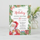 Santa Claus kerstfeestay Open House in Kaart (Staand voorkant)