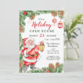 Santa Claus kerstfeestay Open House in Kaart (Staand voorkant)