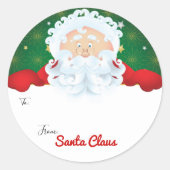 Santa Claus kerstfeestdag Label (Voorkant)