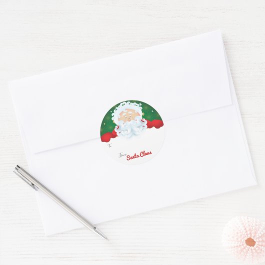 Santa Claus kerstfeestdag Label (Envelop)