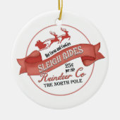 Santa Claus Kerstfoto gepersonaliseerd Keramisch Ornament (Voorkant)