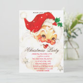 Santa Claus kerstman Corporatie Party Kaart (Staand voorkant)