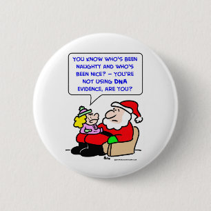 santa claus kerstman dna bewijs ronde button 5,7 cm