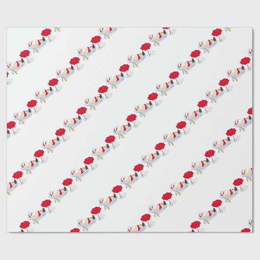 santa claus kerstmis cadeaupapier (Vlak)