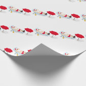 santa claus kerstmis cadeaupapier (Hoek)