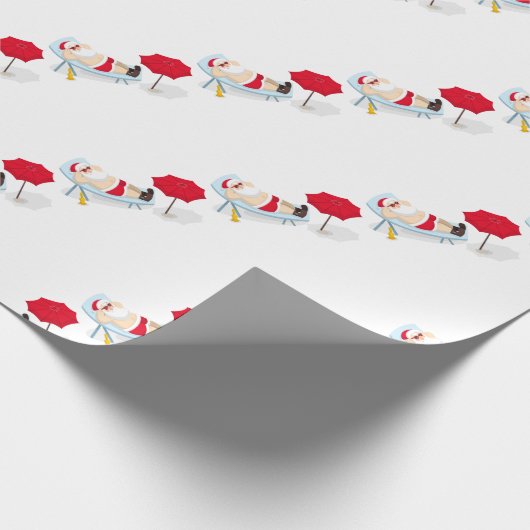 santa claus kerstmis cadeaupapier (Hoek)