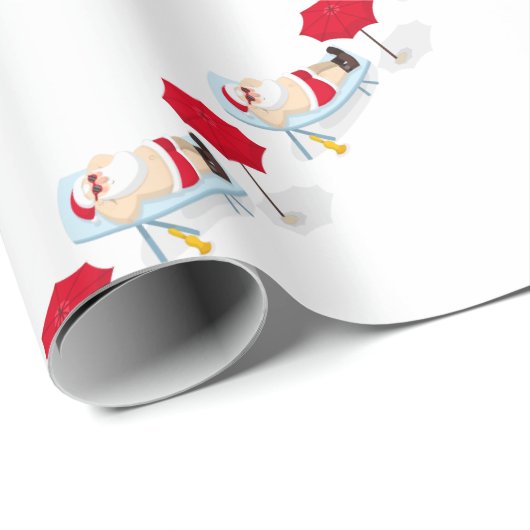 santa claus kerstmis cadeaupapier (Rol Hoek)