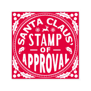 Santa Claus Kerstmis Funny Stamp of Recognition Zelfinktende Stempel