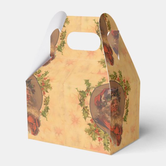 Santa Claus Kerstmis  portret Bedankdoosjes (Achterkant)