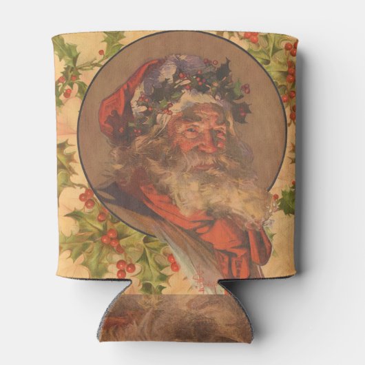 Santa Claus Kerstmis  portret Blikjeskoeler (Achterkant)