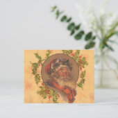 Santa Claus Kerstmis  portret Briefkaart (Staand voorkant)