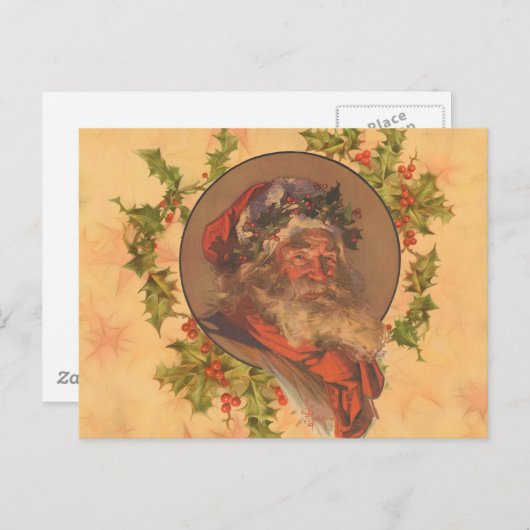 Santa Claus Kerstmis portret Briefkaart (Voorkant / Achterkant)