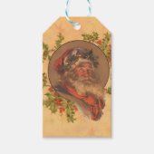 Santa Claus Kerstmis  portret Cadeaulabel (Voorkant)