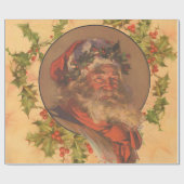 Santa Claus Kerstmis  portret Cadeaupapier (Vlak)