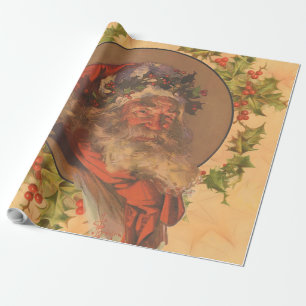 Santa Claus Kerstmis  portret Cadeaupapier
