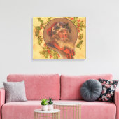 Santa Claus Kerstmis portret Canvas Afdruk (Insitu (Woonkamer))