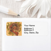 Santa Claus Kerstmis  portret Etiket (Insitu)