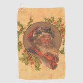 Santa Claus Kerstmis portret Golfhanddoek (Voorkant)