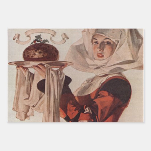 Santa Claus Kerstmis  portret Inpakpapier Vel (Voorkant 2)