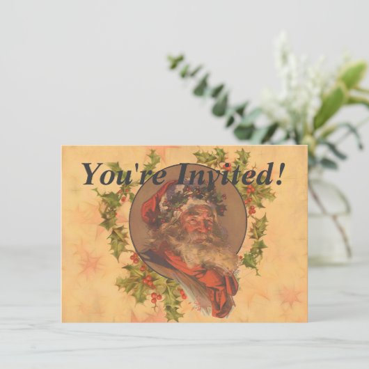 Santa Claus Kerstmis  portret Kaart (Staand voorkant)