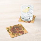 Santa Claus Kerstmis  portret Kartonnen Onderzetters (Insitu)