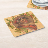 Santa Claus Kerstmis  portret Kartonnen Onderzetters (Schuin)