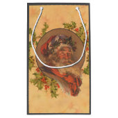 Santa Claus Kerstmis portret Klein Cadeauzakje (Achterkant)