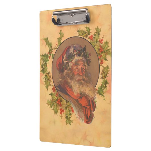 Santa Claus Kerstmis portret Klembord (Links)
