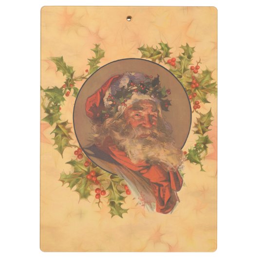 Santa Claus Kerstmis  portret Klembord (Achterkant)