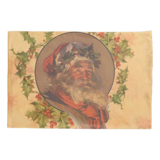 Santa Claus Kerstmis  portret Kussensloop (Achterkant)