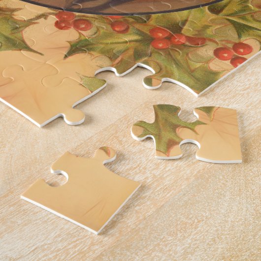 Santa Claus Kerstmis portret Legpuzzel (Zijkant)