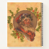 Santa Claus Kerstmis  portret Notitieboek (Achterkant)