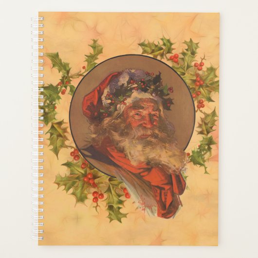 Santa Claus Kerstmis  portret Planner (Voorkant)