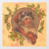 Santa Claus Kerstmis  portret Raamsticker (Vel)