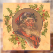 Santa Claus Kerstmis  portret Raamsticker (Vel 2)