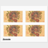 Santa Claus Kerstmis  portret Rechthoekige Sticker (Vel)