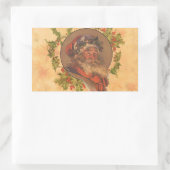 Santa Claus Kerstmis  portret Rechthoekige Sticker (Tas)