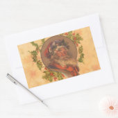 Santa Claus Kerstmis  portret Rechthoekige Sticker (Envelop)