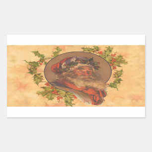 Santa Claus Kerstmis  portret Rechthoekige Sticker