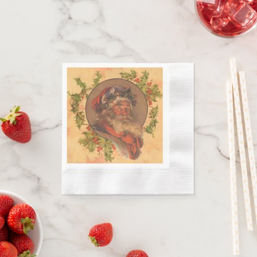 Santa Claus Kerstmis  portret Servet (Insitu)